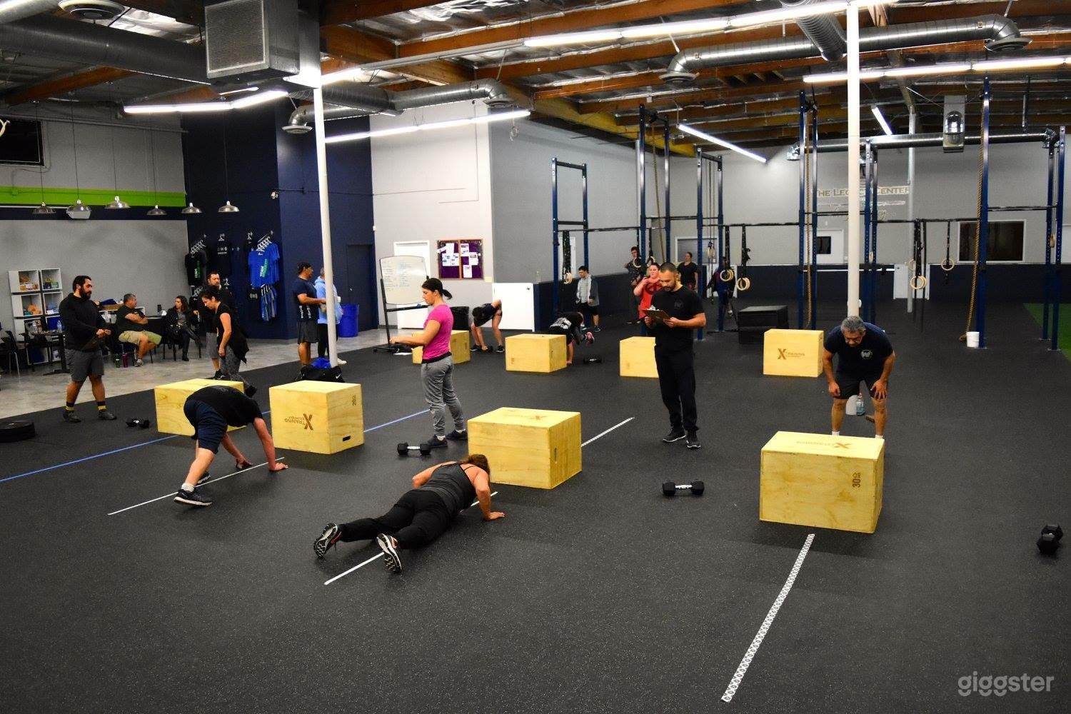 Gym looking towards classroom and office space 