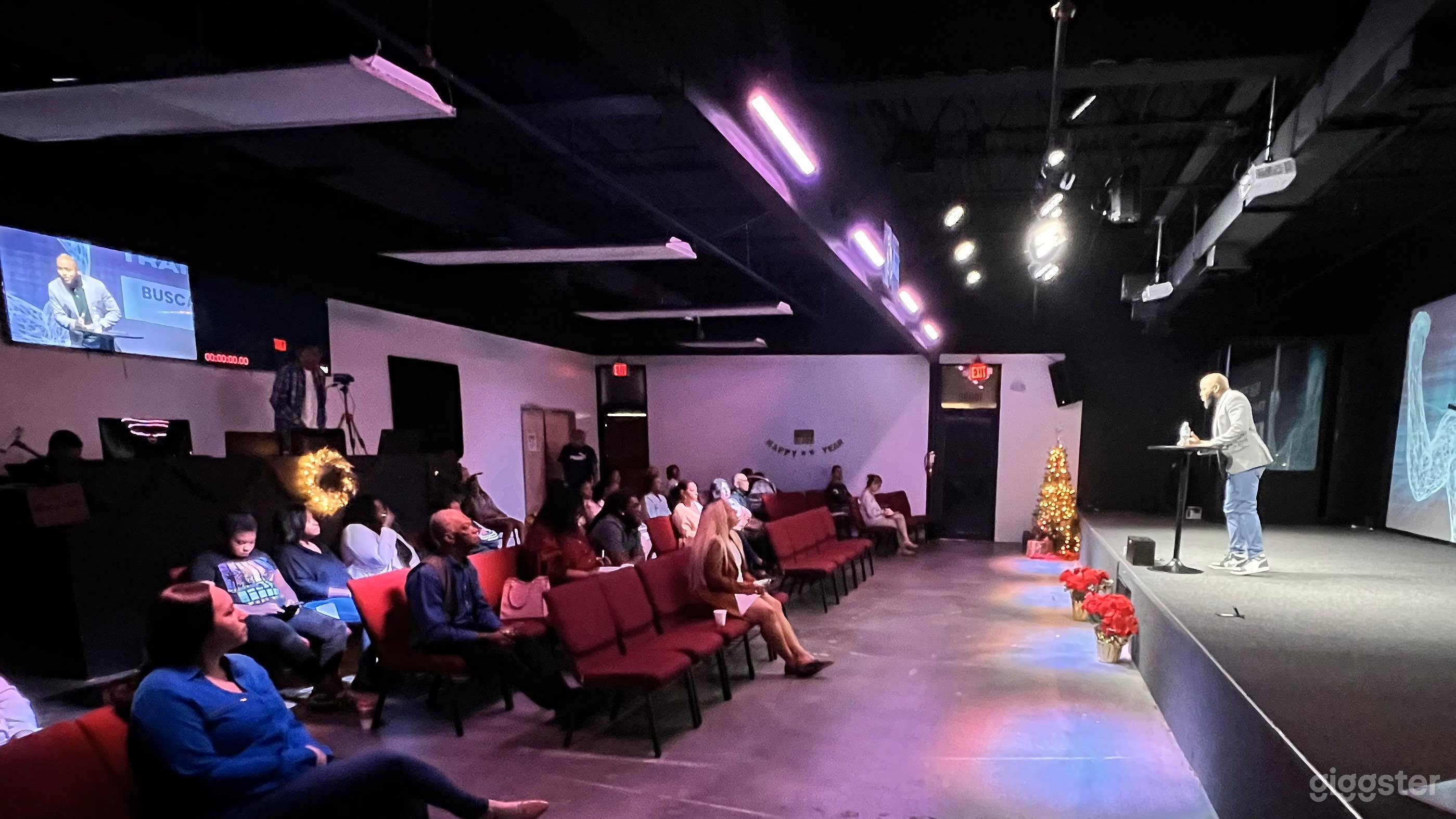 Side view of Stage and audience