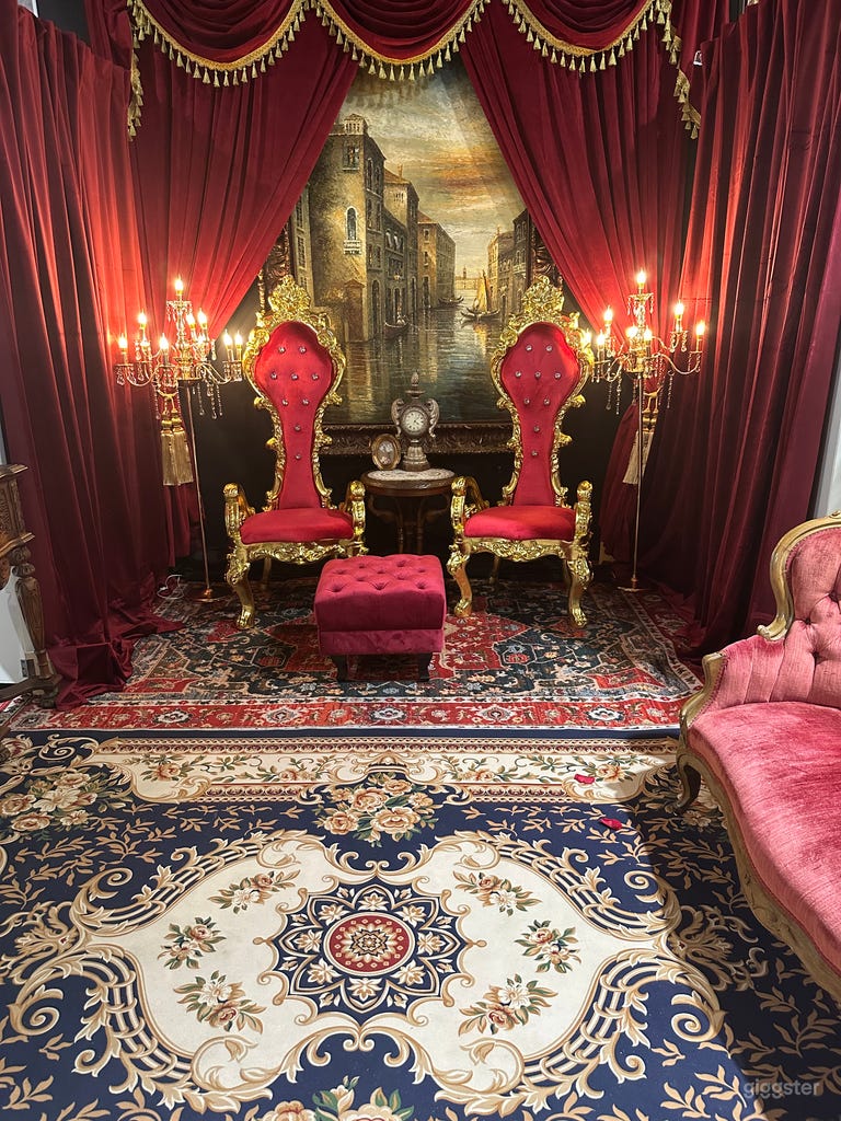  Luxury Royal Throne Room Photo & Video Studio Set 