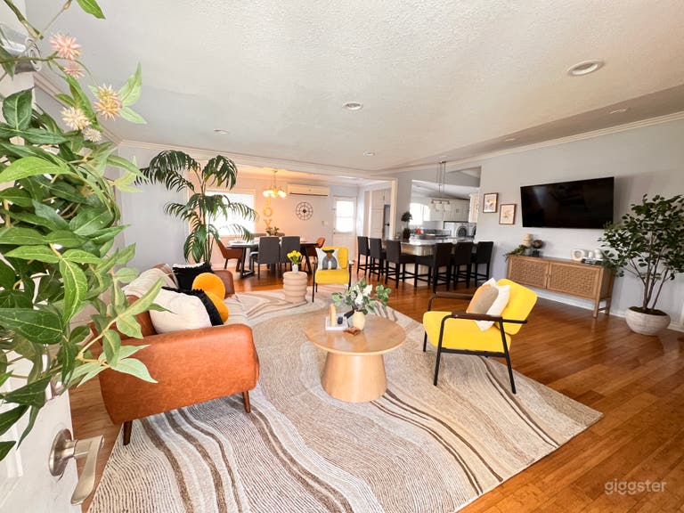  Open floor plan design fully furnished furnitures  