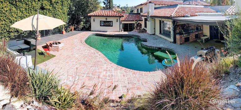  Charming Mediterranean Pool - tiles & brick floor 
