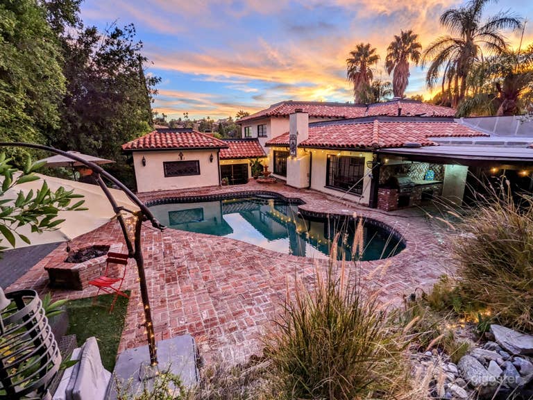  Charming Mediterranean Pool - tiles & brick floor 