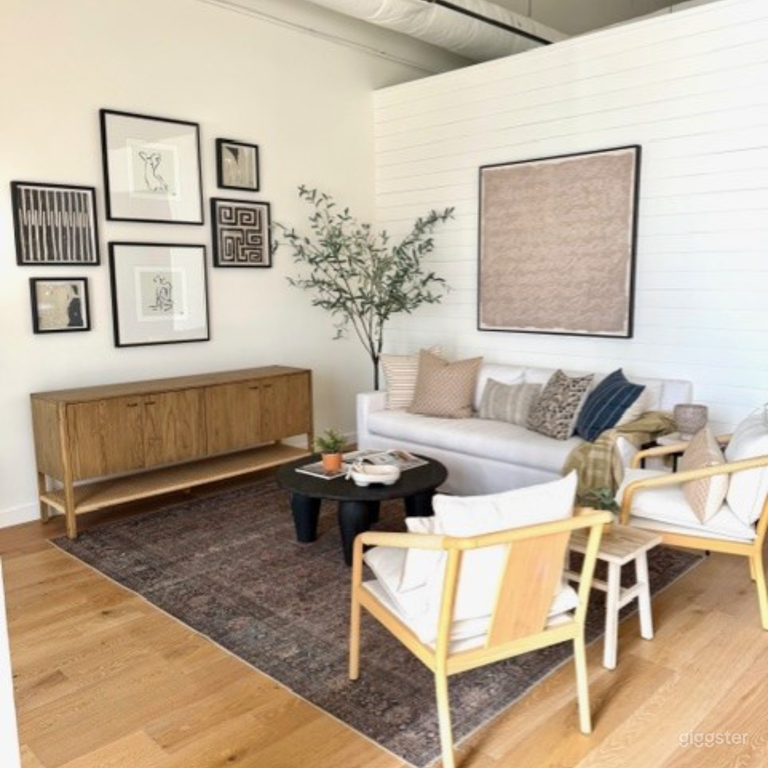  Styled Natural Light Warehouse Studio with Neutral Design 