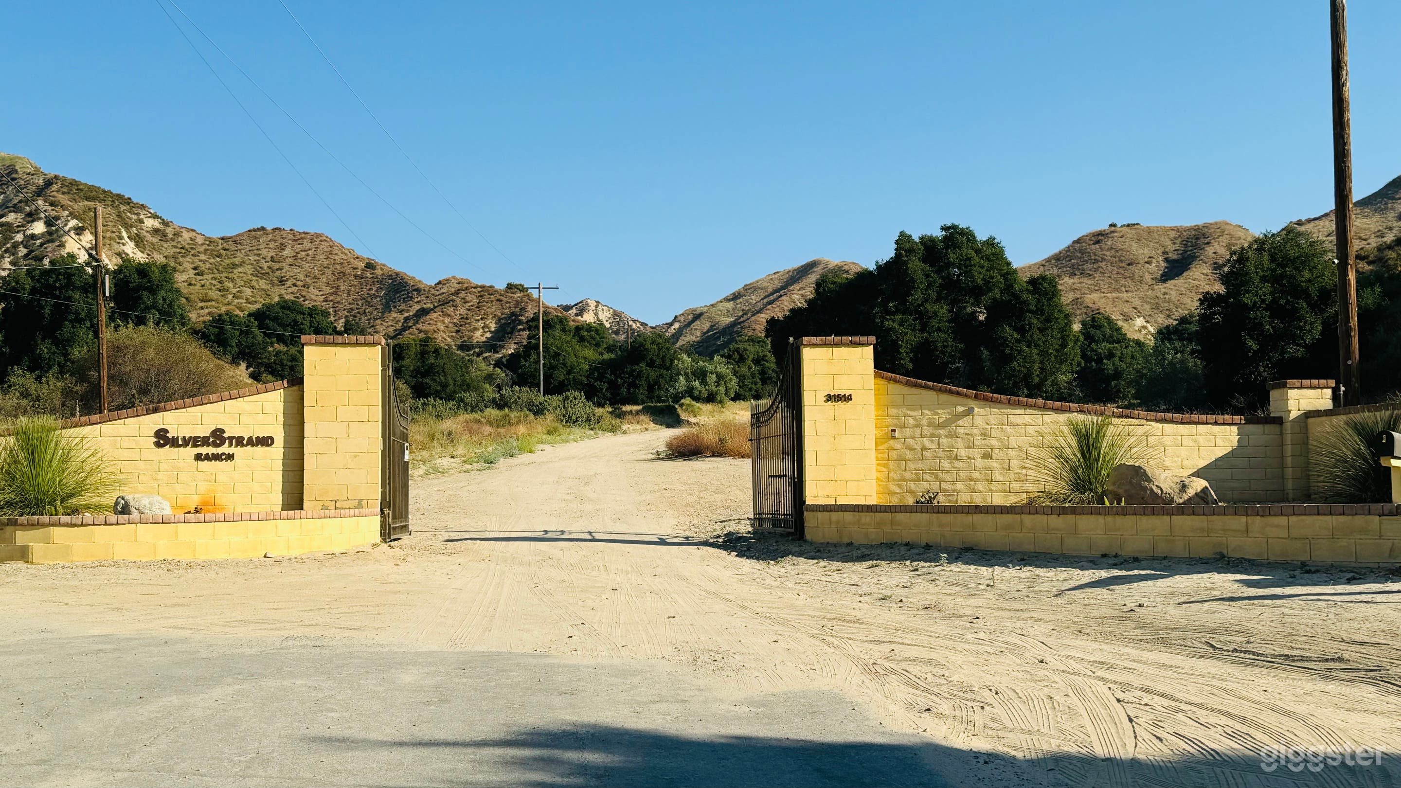SilverStrand Ranch 
31514 San Martinez Rd
Castaic Ca 91384
200 Main Gate 
30 mile zone