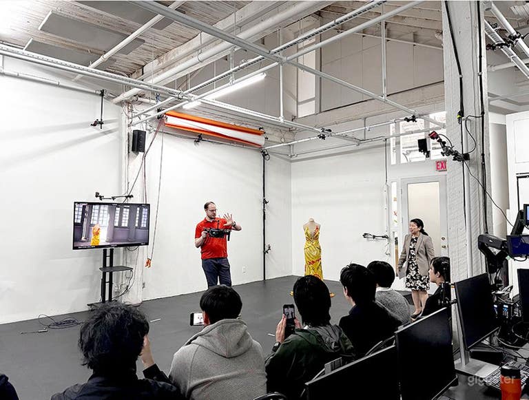  Open Studio presentation outside of Podcast Room  