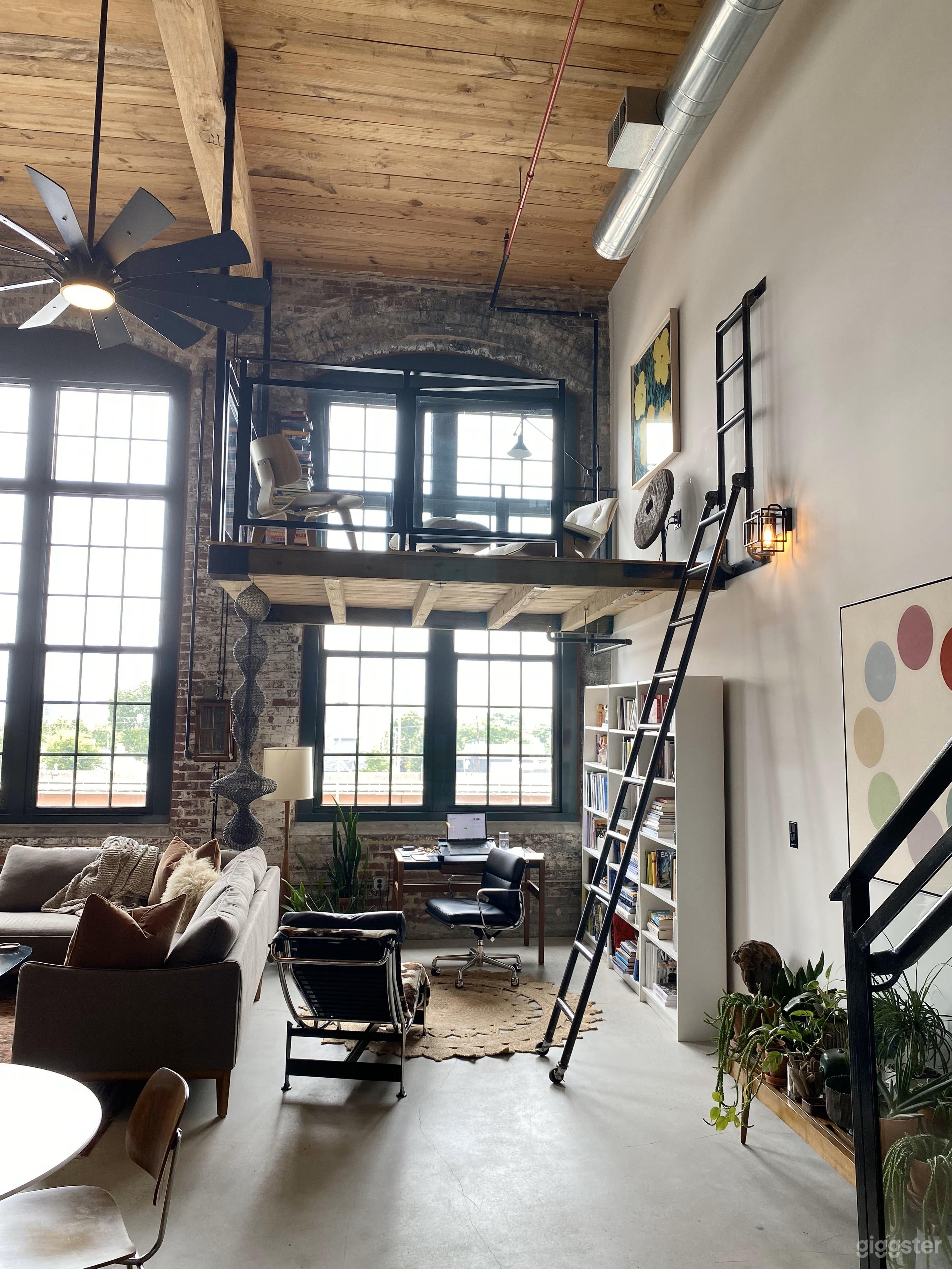 Office area and 10' x 10" "sky lounge" above