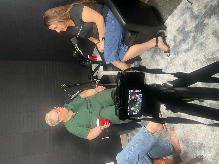  Moody Black Sparkle Studio - Woman-Owned Podcast & Audiobook 