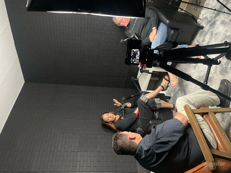  Moody Black Sparkle Studio - Woman-Owned Podcast & Audiobook 