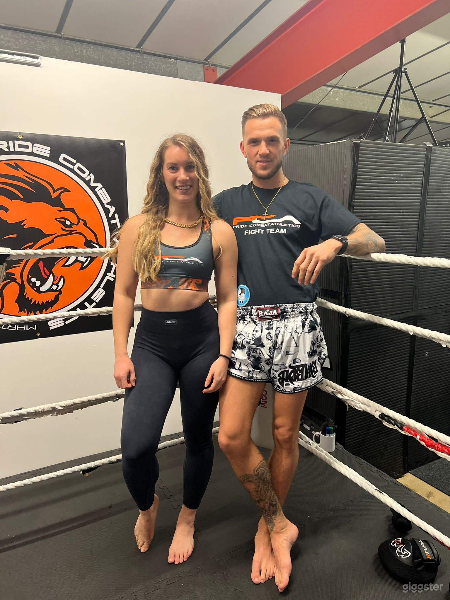 Fighters in the ring - neutral corner 