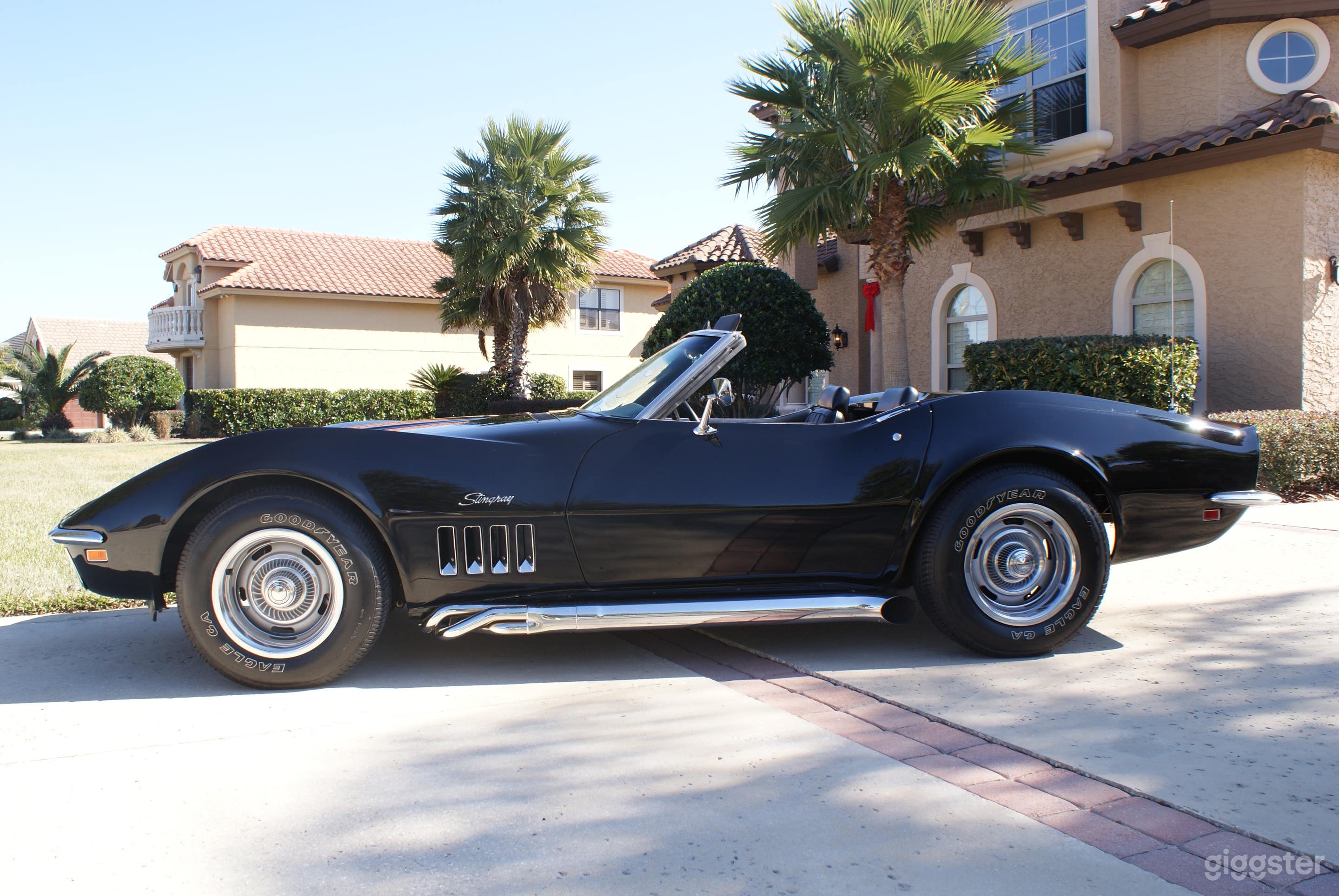1969 Convertible Corvette Stingray, Triple Black Photo 1