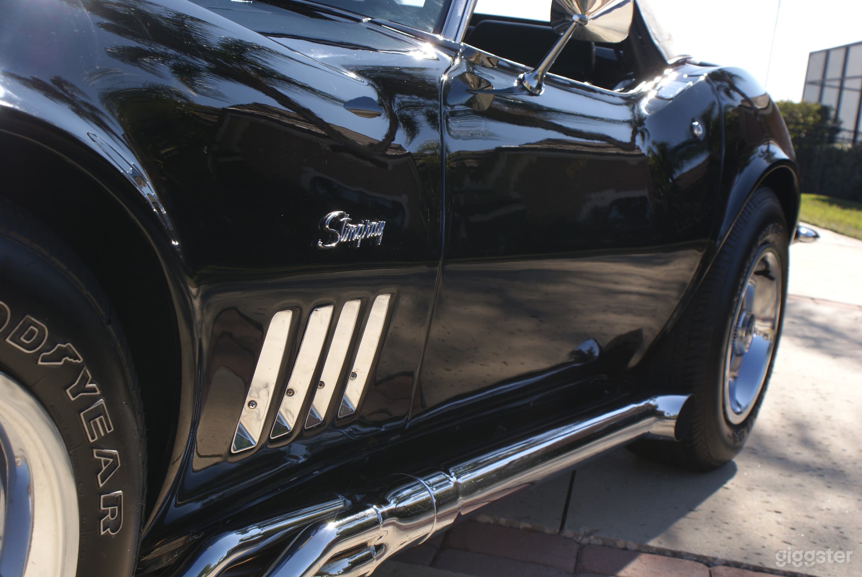 1969 Convertible Corvette Stingray, Triple Black Photo 3