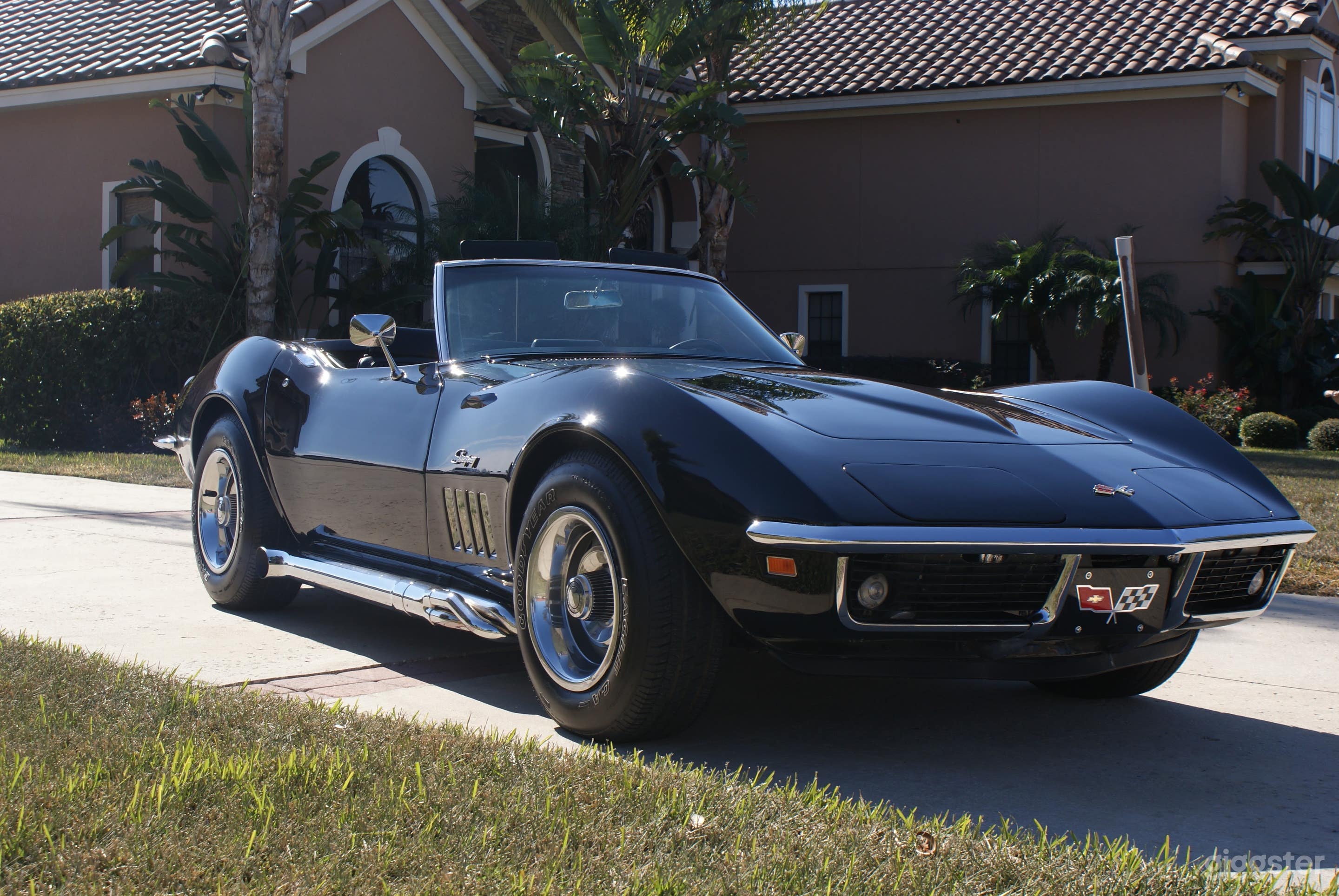 1969 Convertible Corvette Stingray, Triple Black Photo 4