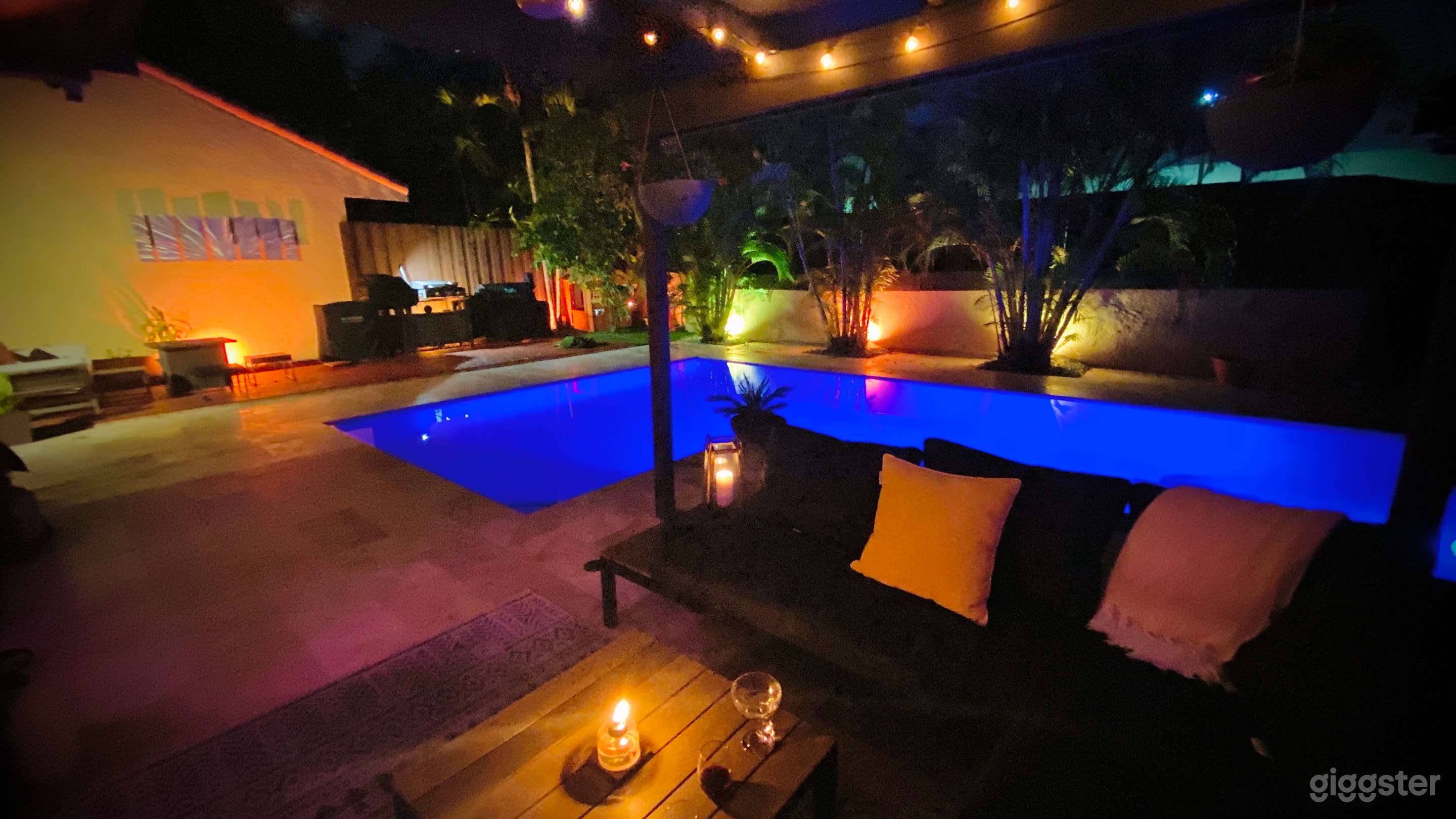 Lounge area by the pool