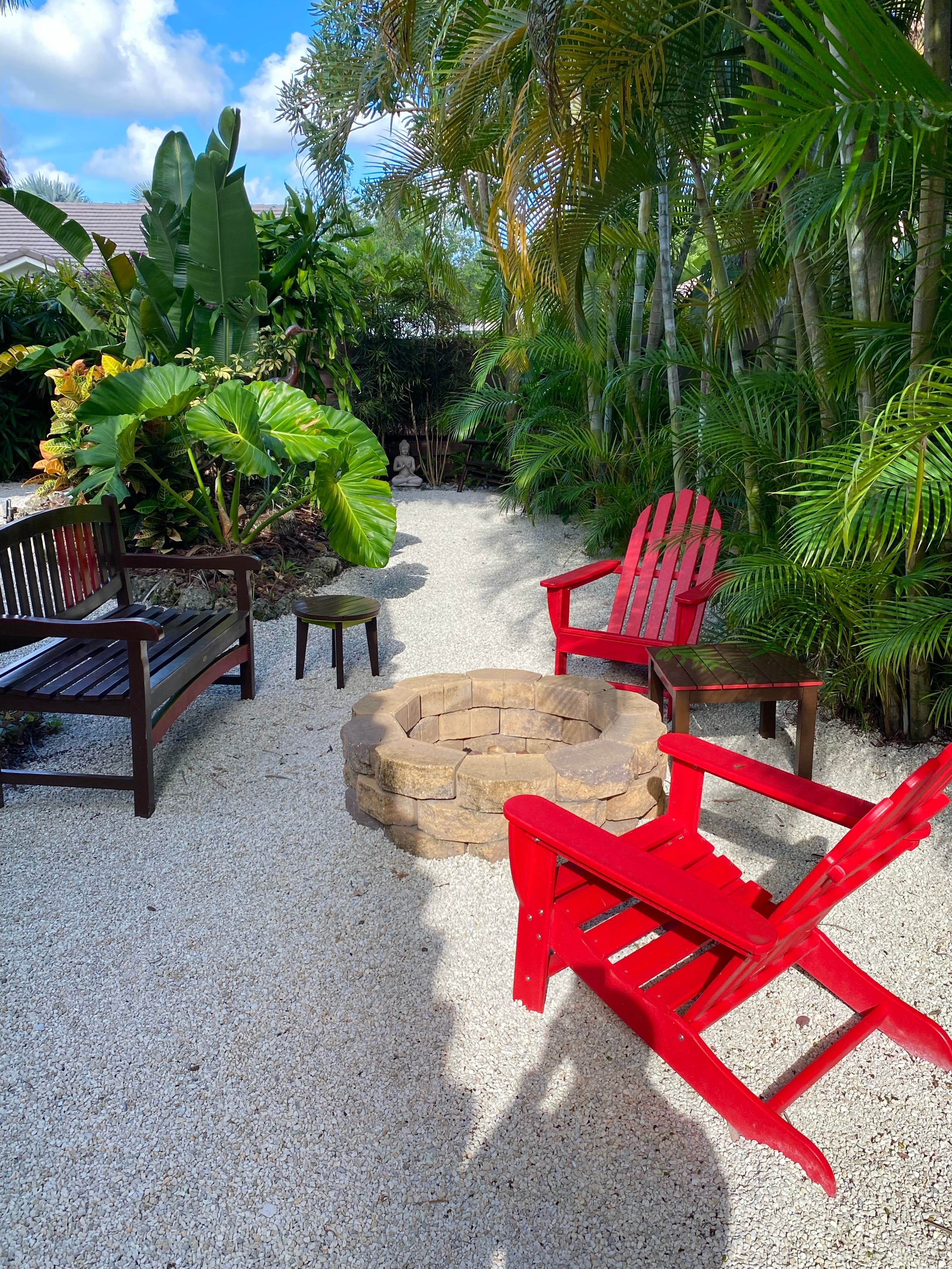 Seating area with fire pit