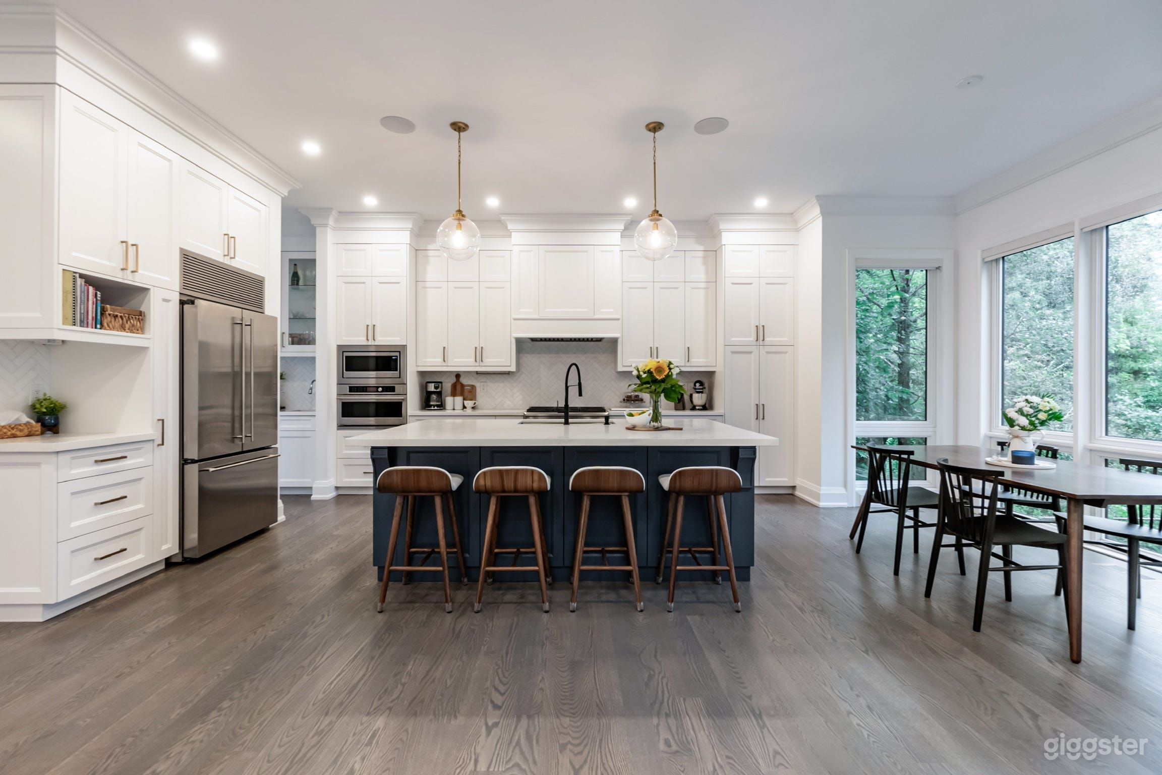 Chef's White Kitchen & Home Gym Photo 1