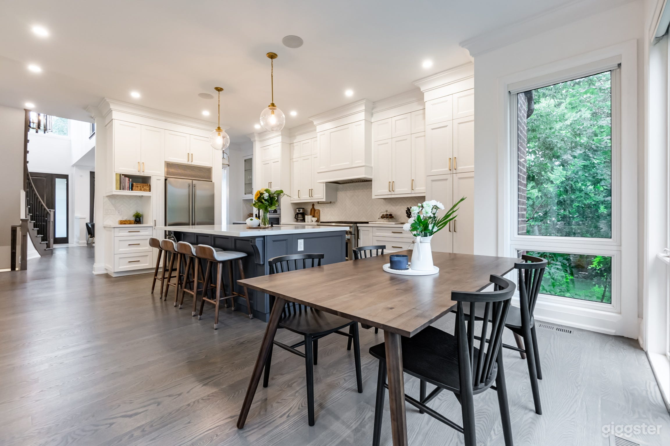 Chef's White Kitchen & Home Gym Photo 3