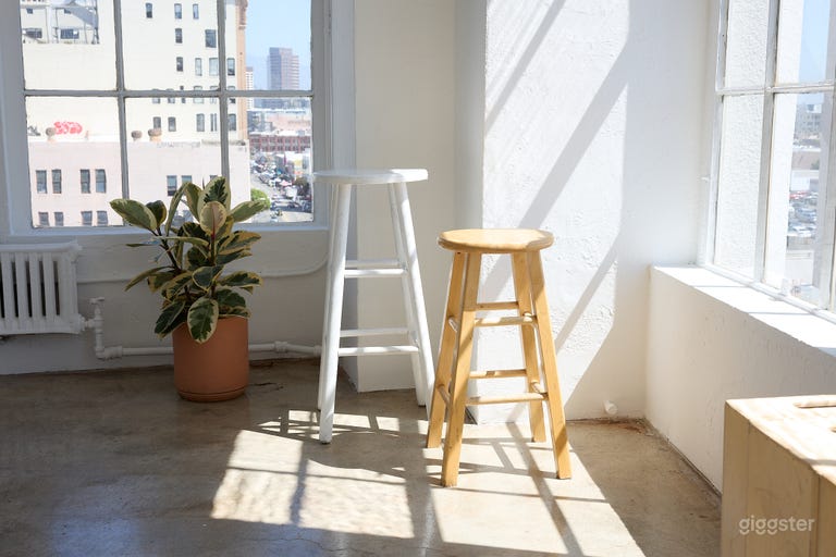  A couple stools- small one is perfect for kids. Morning light.  