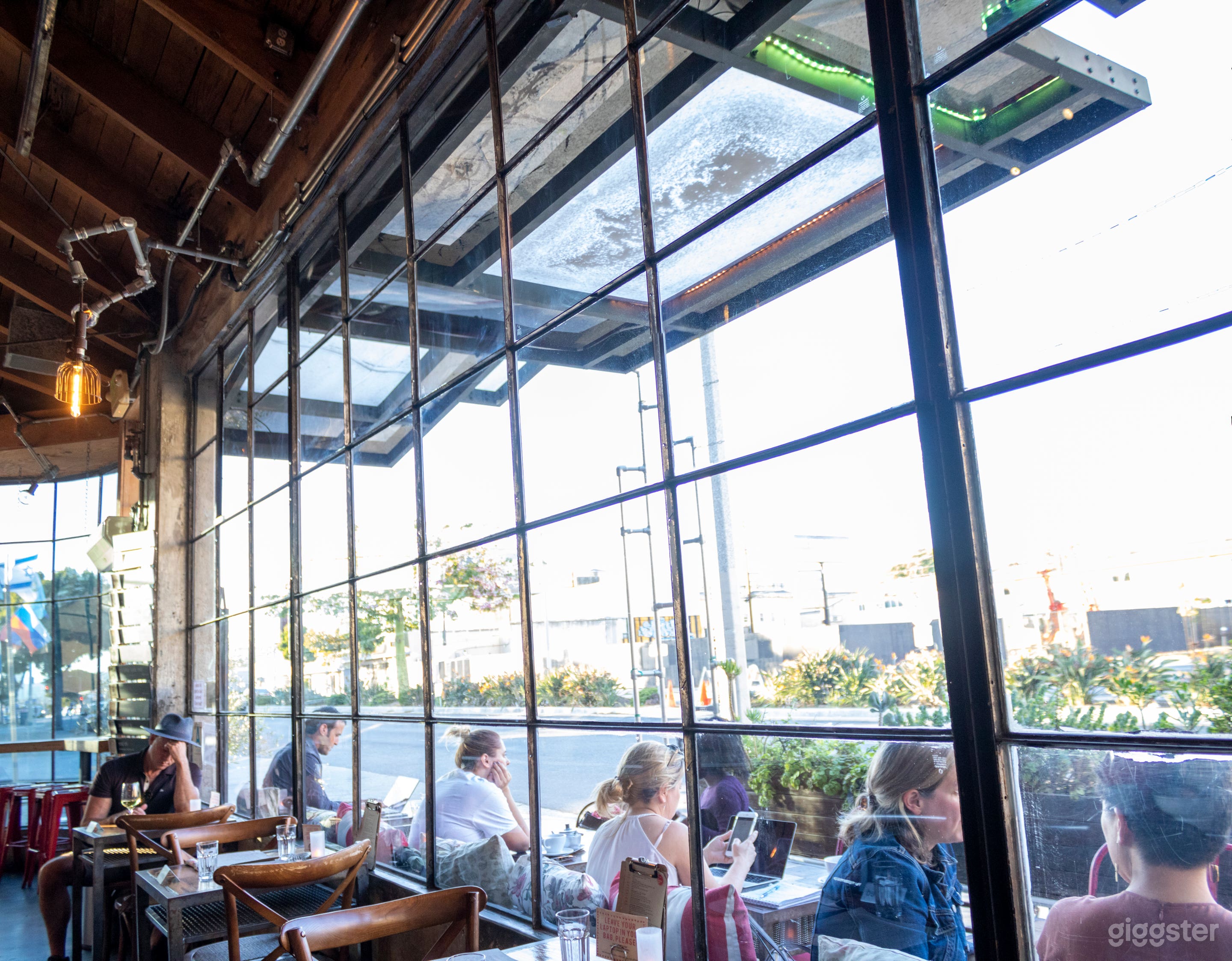 Chic Industrial Style Coffee Shop Photo 3