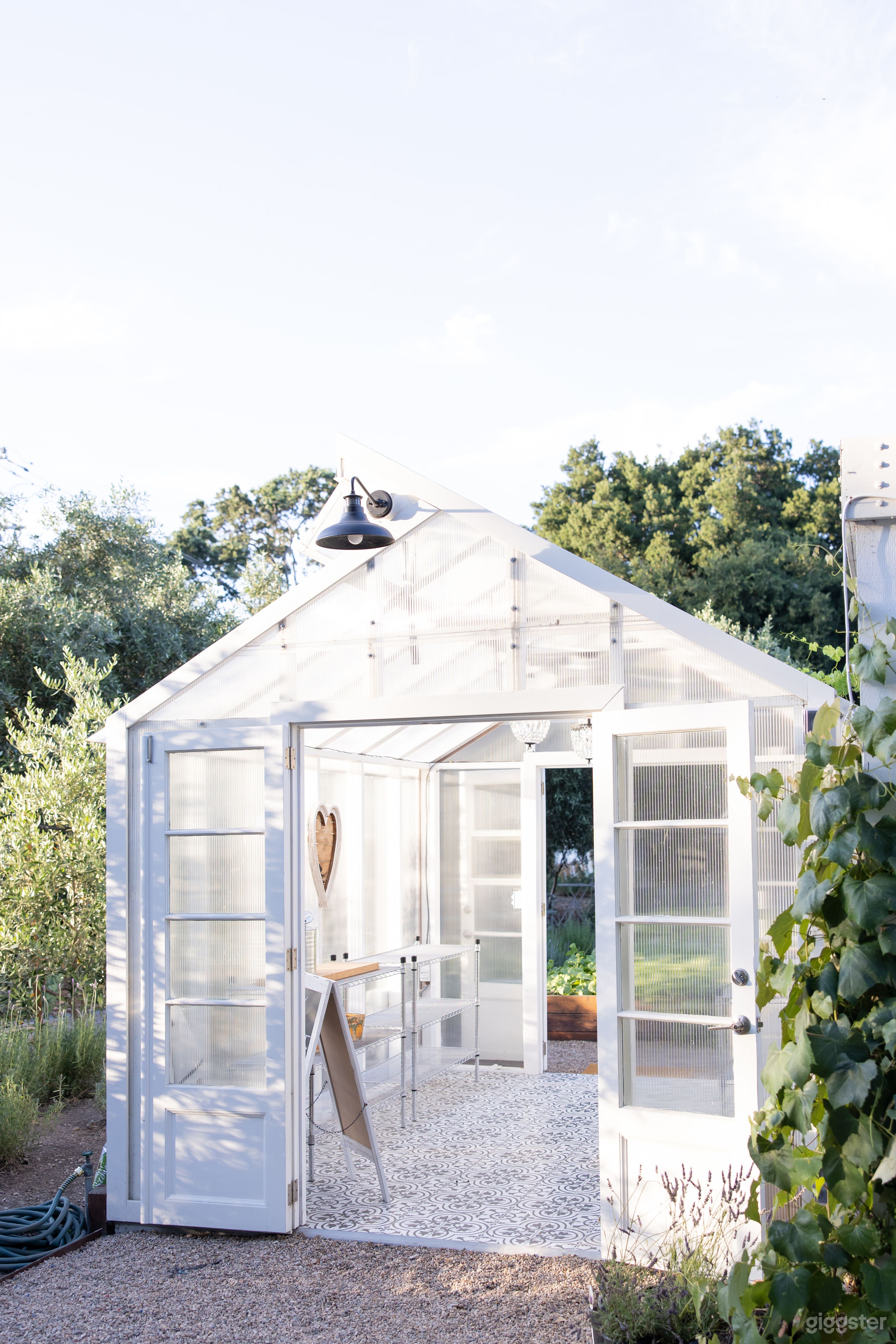 Greenhouse that can easily be imagined for any setting (all items removable). We currently use it to dry our lavender. 