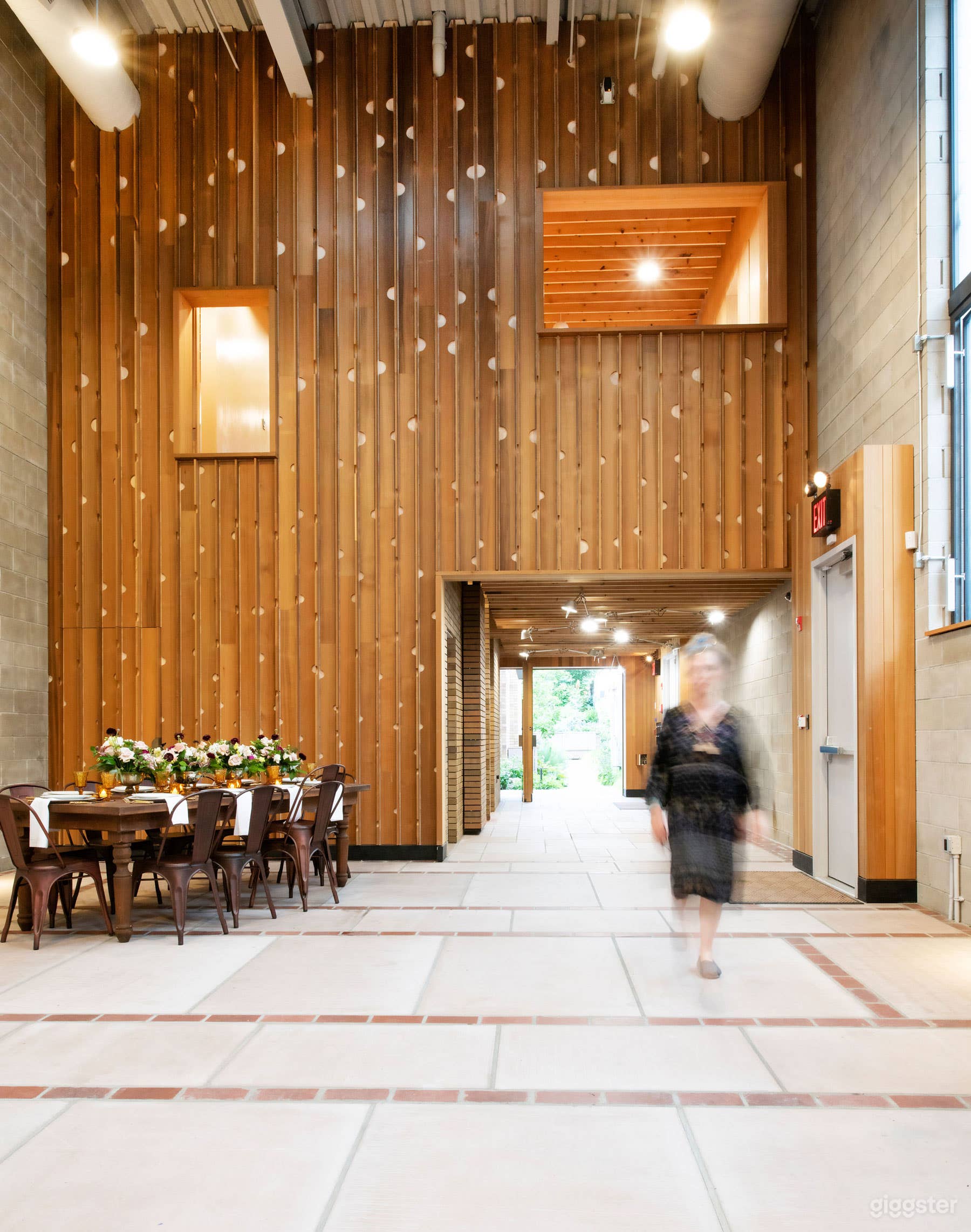 Interior view of the warehouse