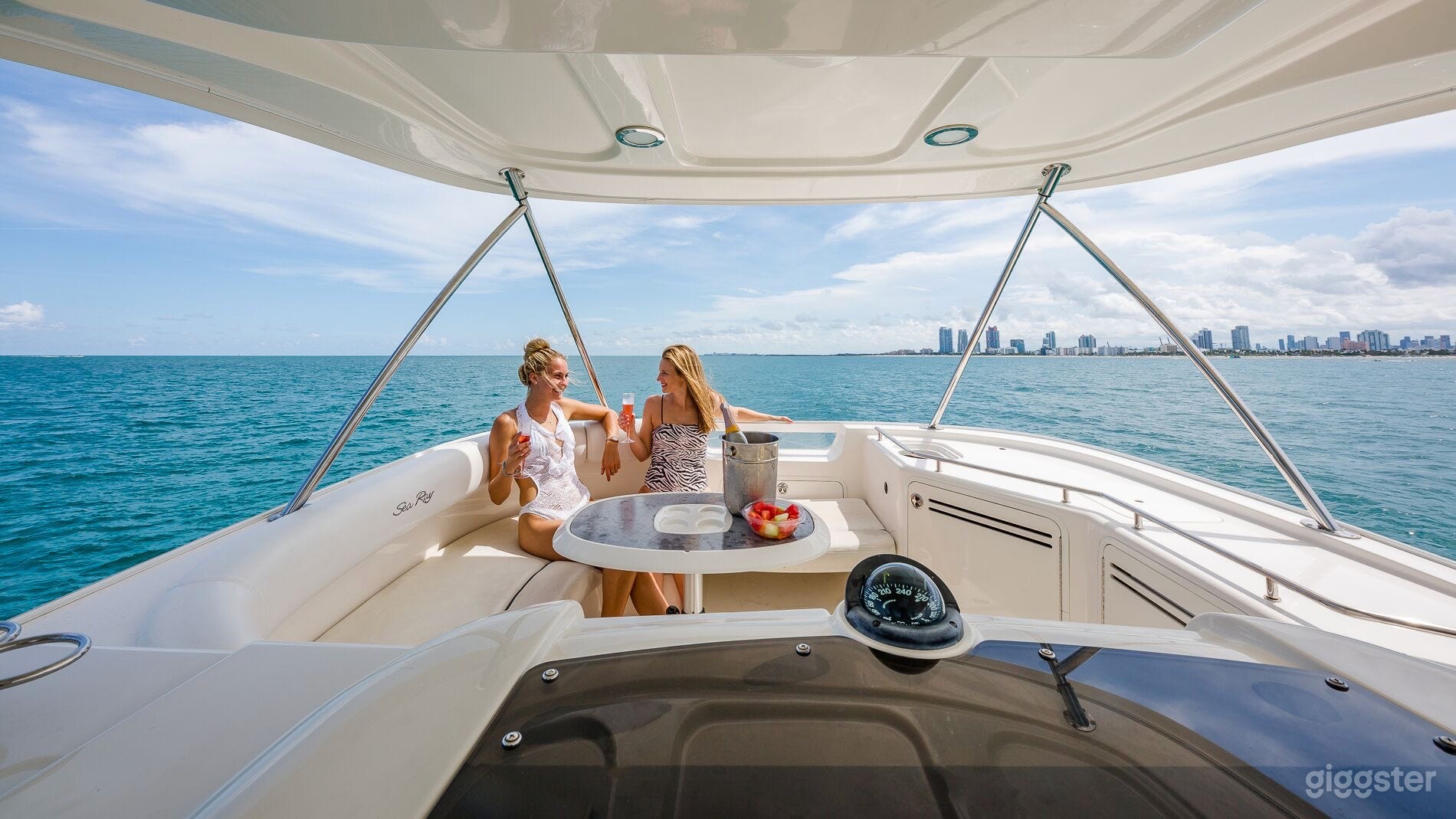 Unique 60FT SEA RAY FLY BRIDGE Party Yacht Space Events Photo 2