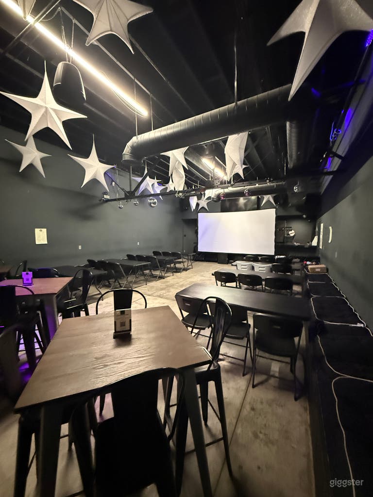  Nightclub & Event Space with LED Lighting + Stage 