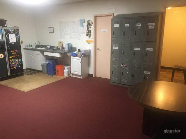 Clean, Carpeted Yoga Room with One-Mirrored Wall  Photo 4