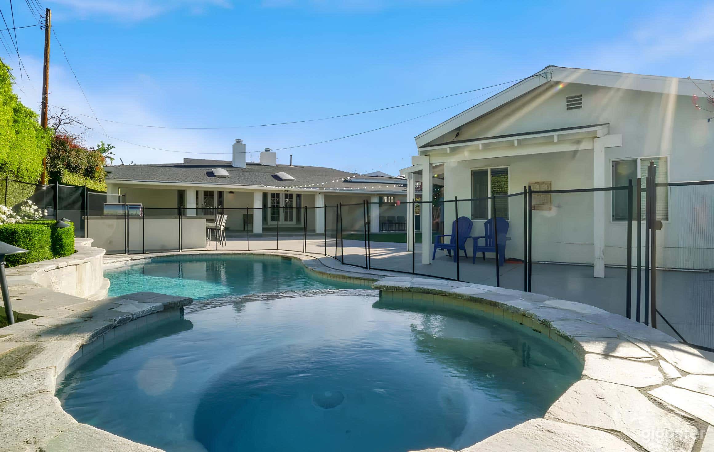 Backyard Resort-Style Setting with a Pool Photo 1