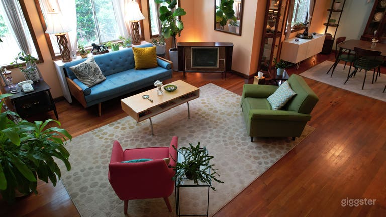  7 Unique Sets: Mid Century Home with Tropical Tiki Bar 