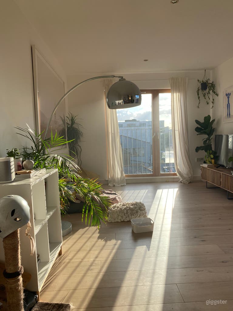 Sunlit Scandinavian Apartment with Floor-to-Ceiling Windows 