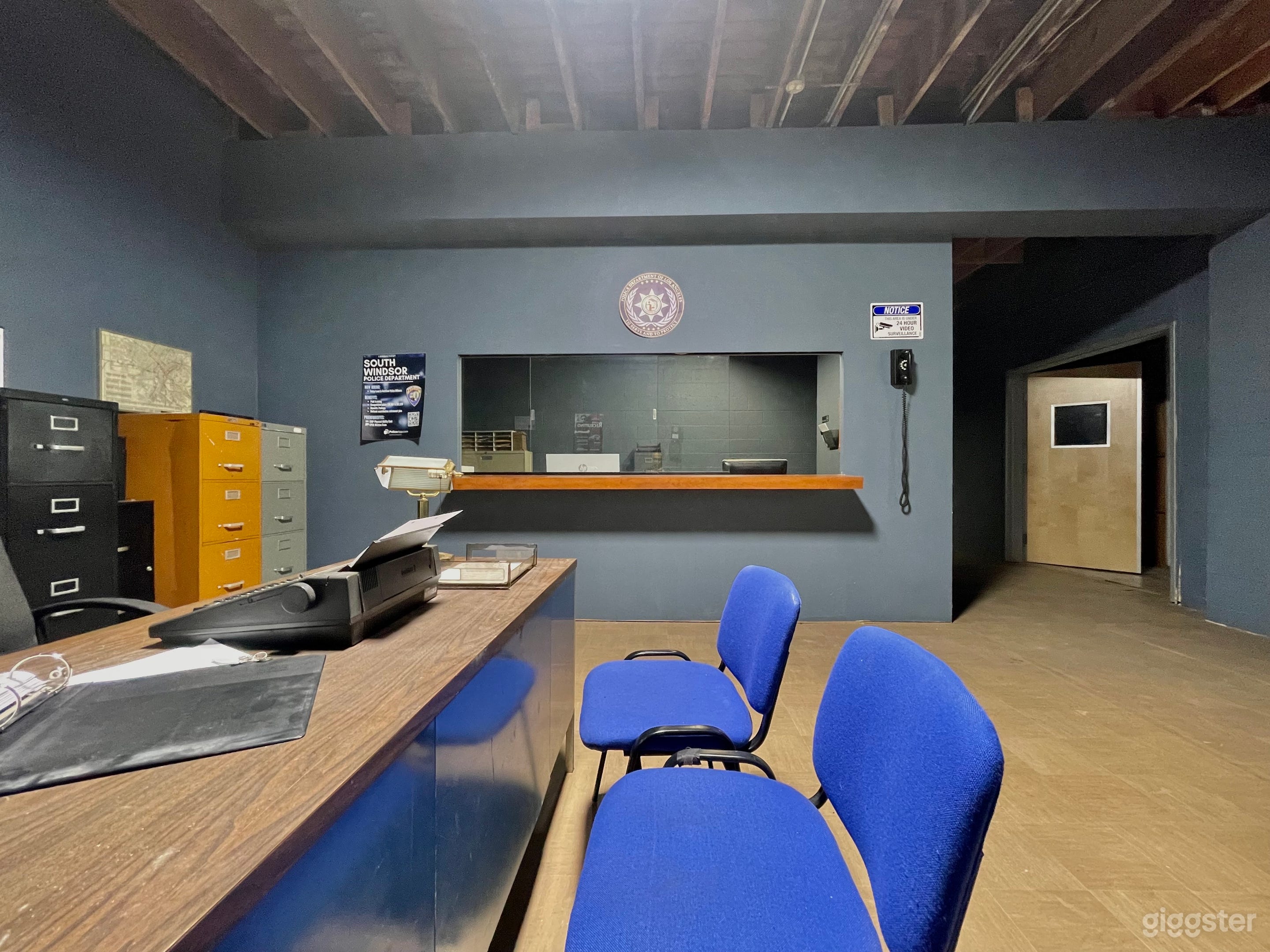 police department filmming sets