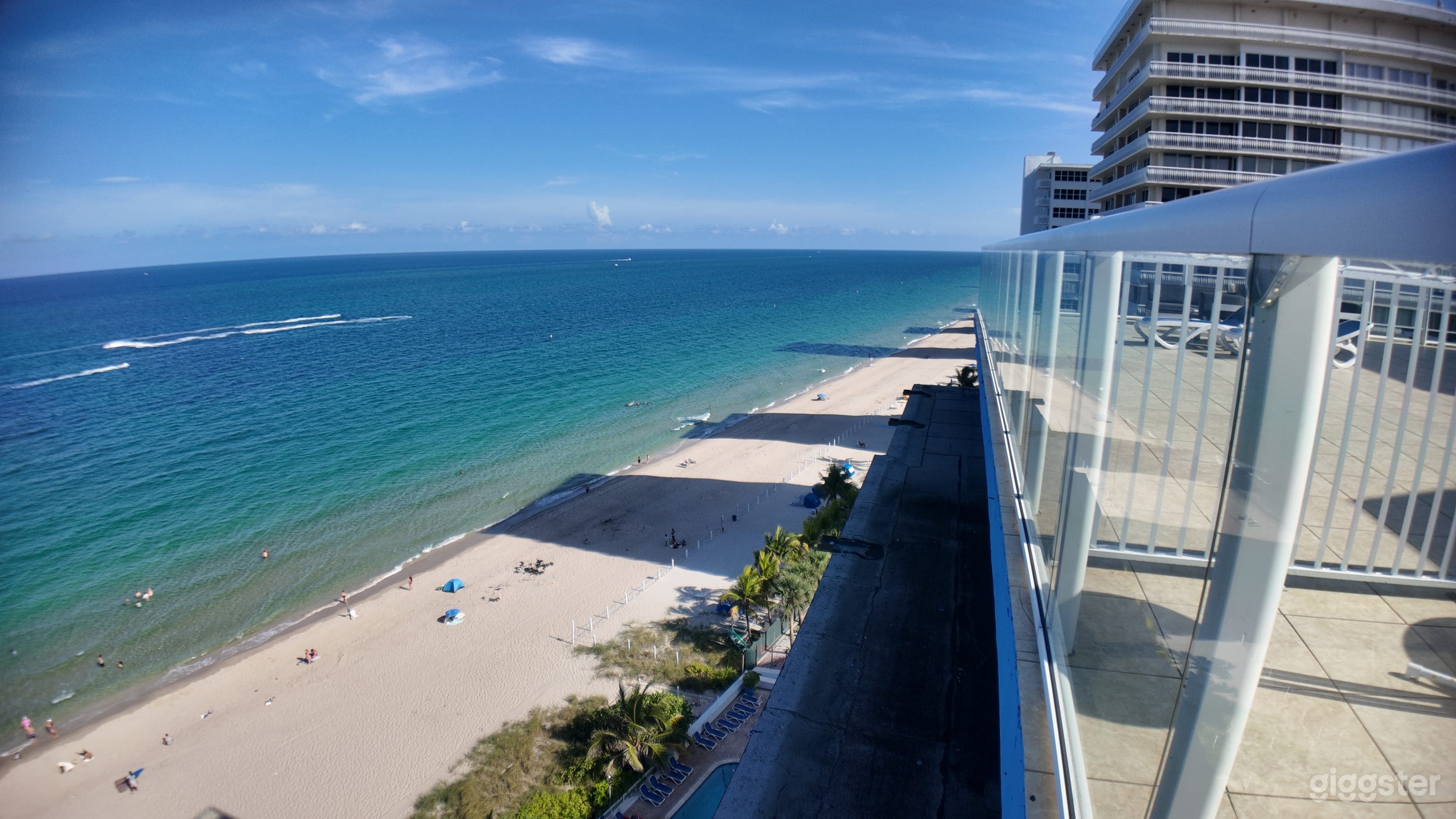 View from penthouse balcony