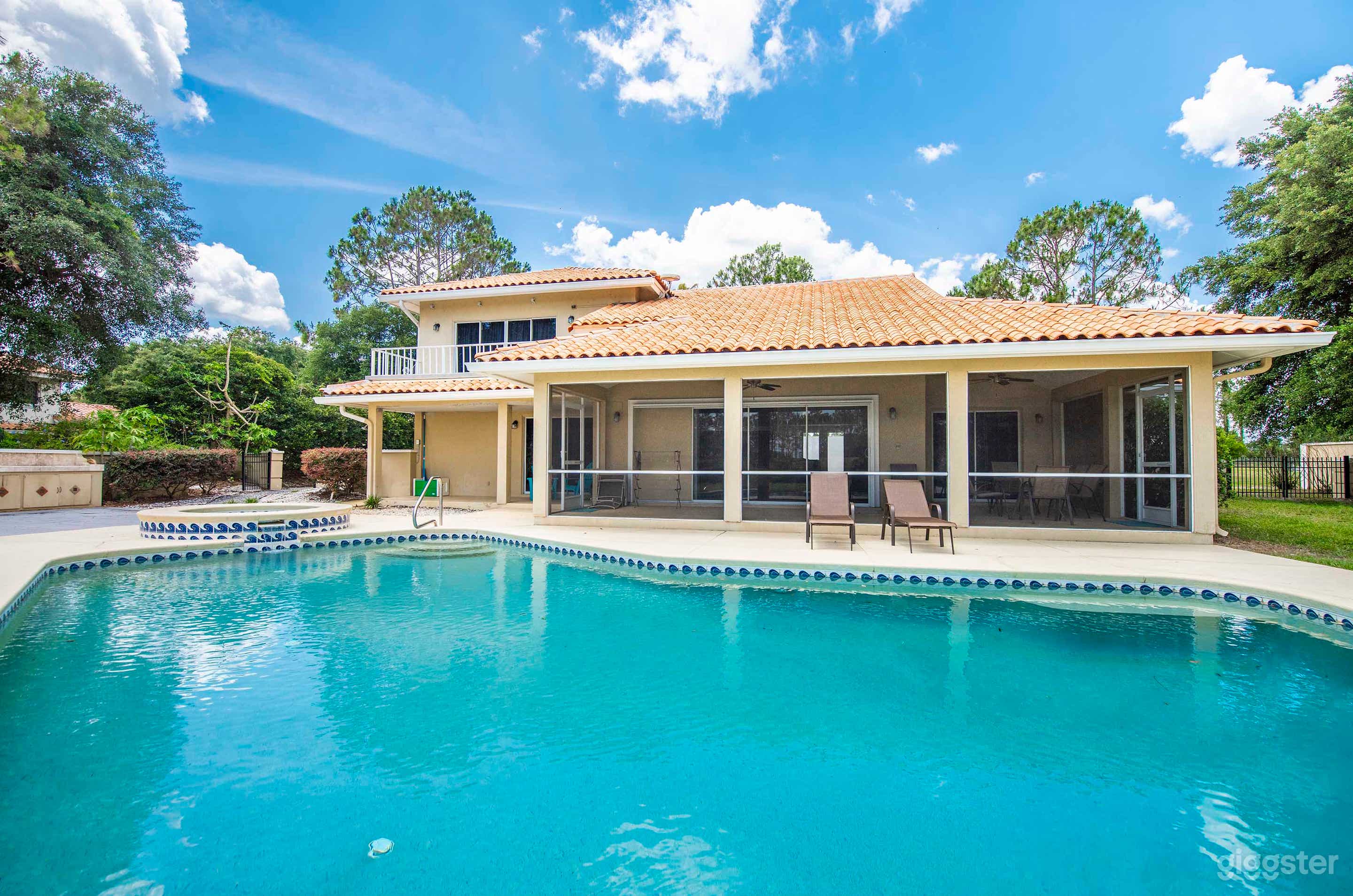 Rectangular Pool & Spa with Golf Views Photo 2