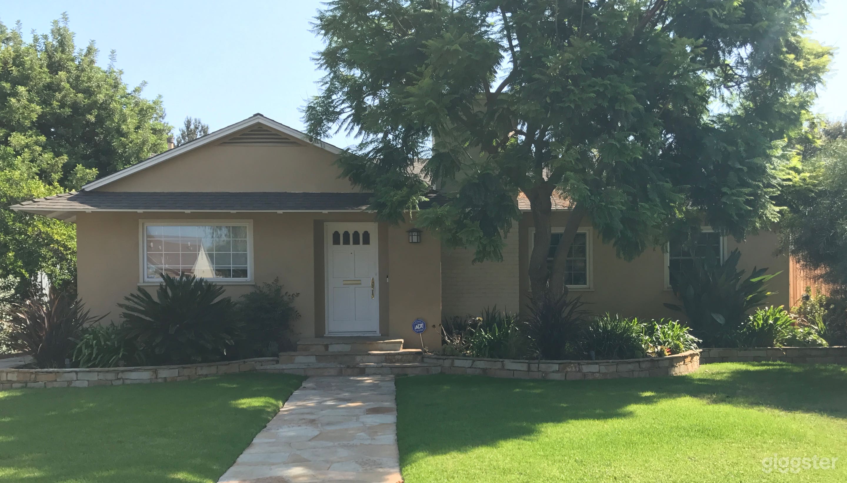 Beautiful establishing of middle class home.