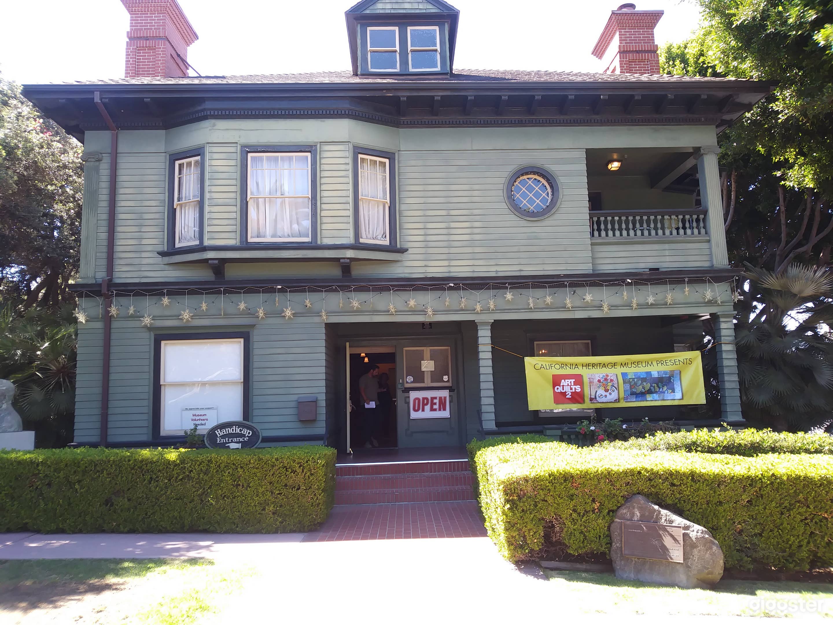 Turn of the century two story museum in the process of being renovated with a new coat of paint.