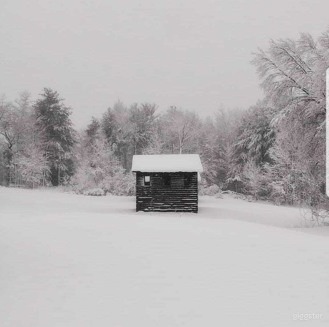 2 Wood Sheds with black siding