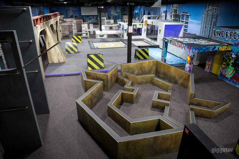Neon Graffiti Parkour Gym Photo 1