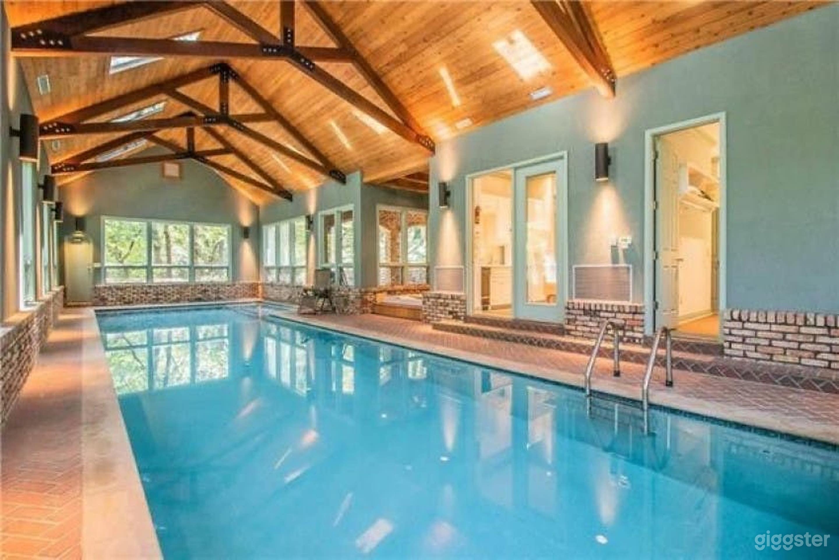 Beautiful Custom Indoor Pool House Photo 2