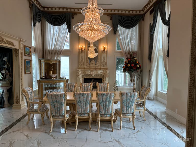  The formal room with 15 feet high ceiling 