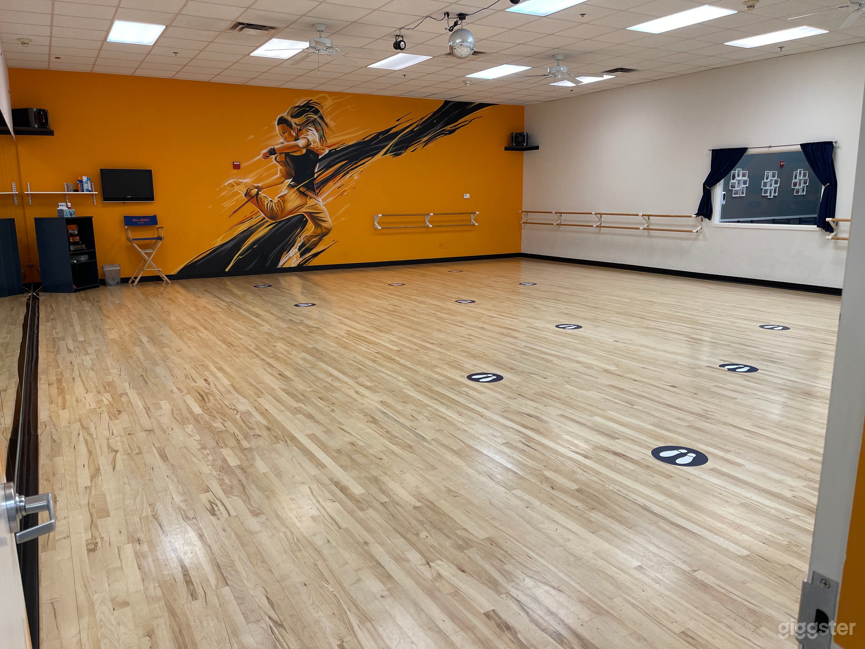 Our largest studio, over 1300 square feet!