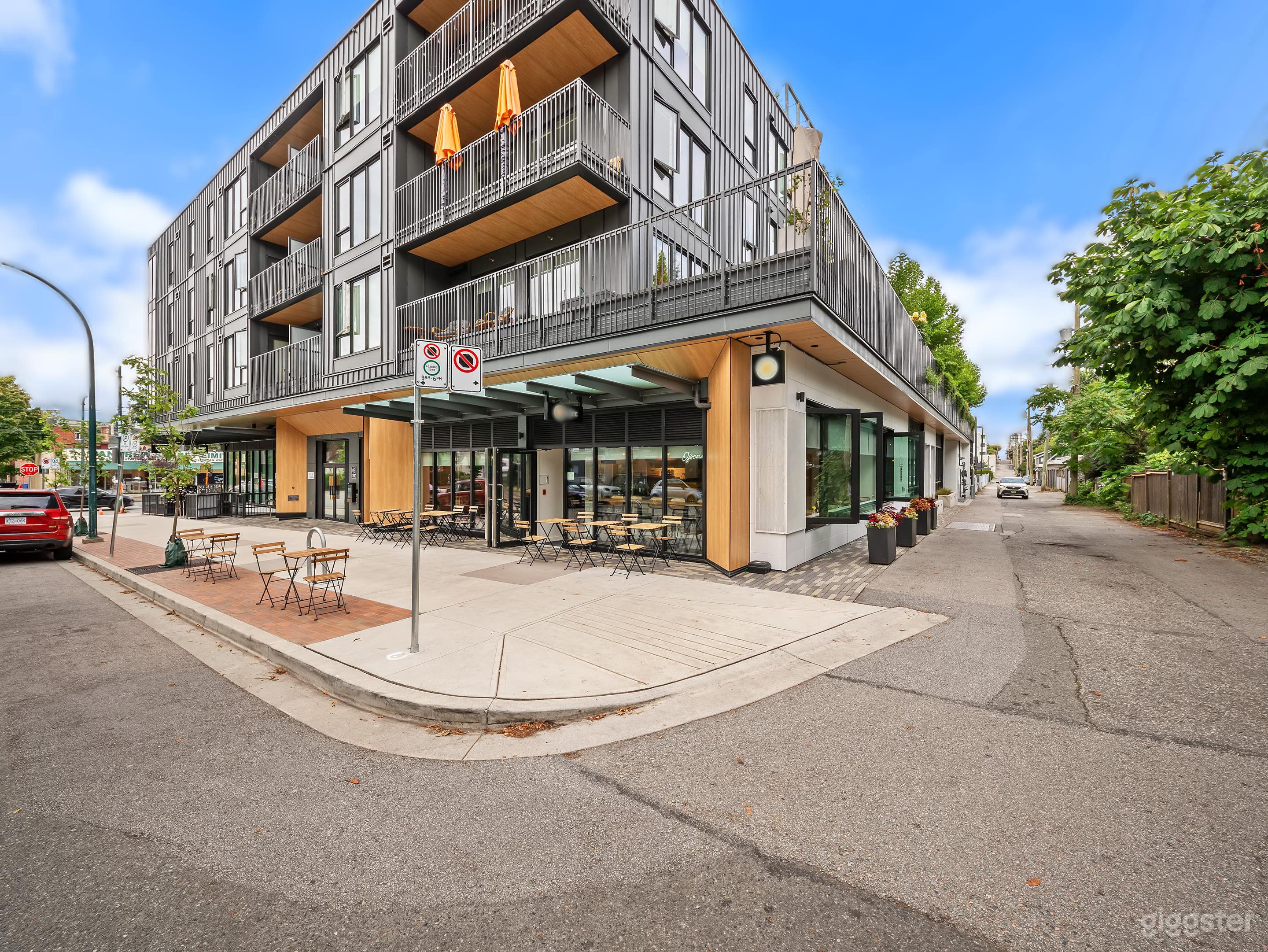 Modern Corner Café with Exposed Brick & Patio Photo 2