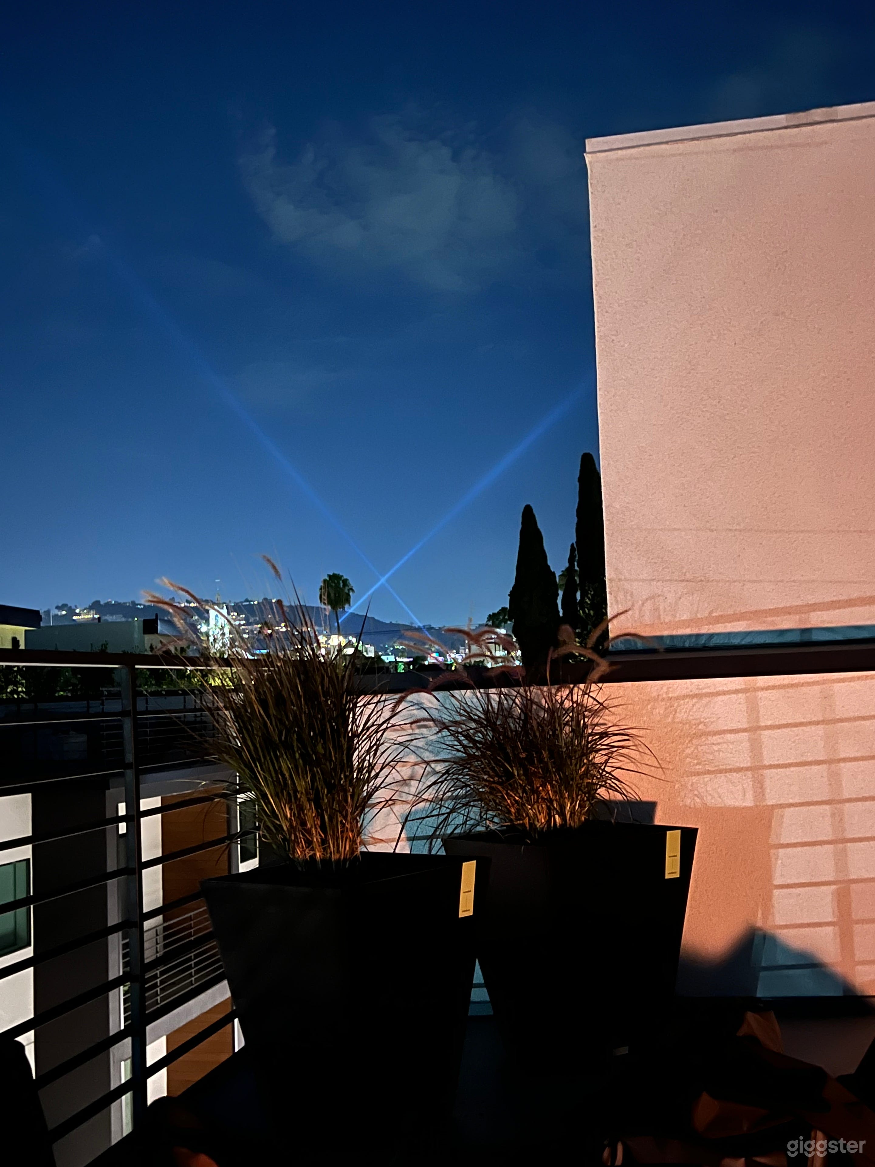 Rooftop Night - Hollywood Bowl/Hills View