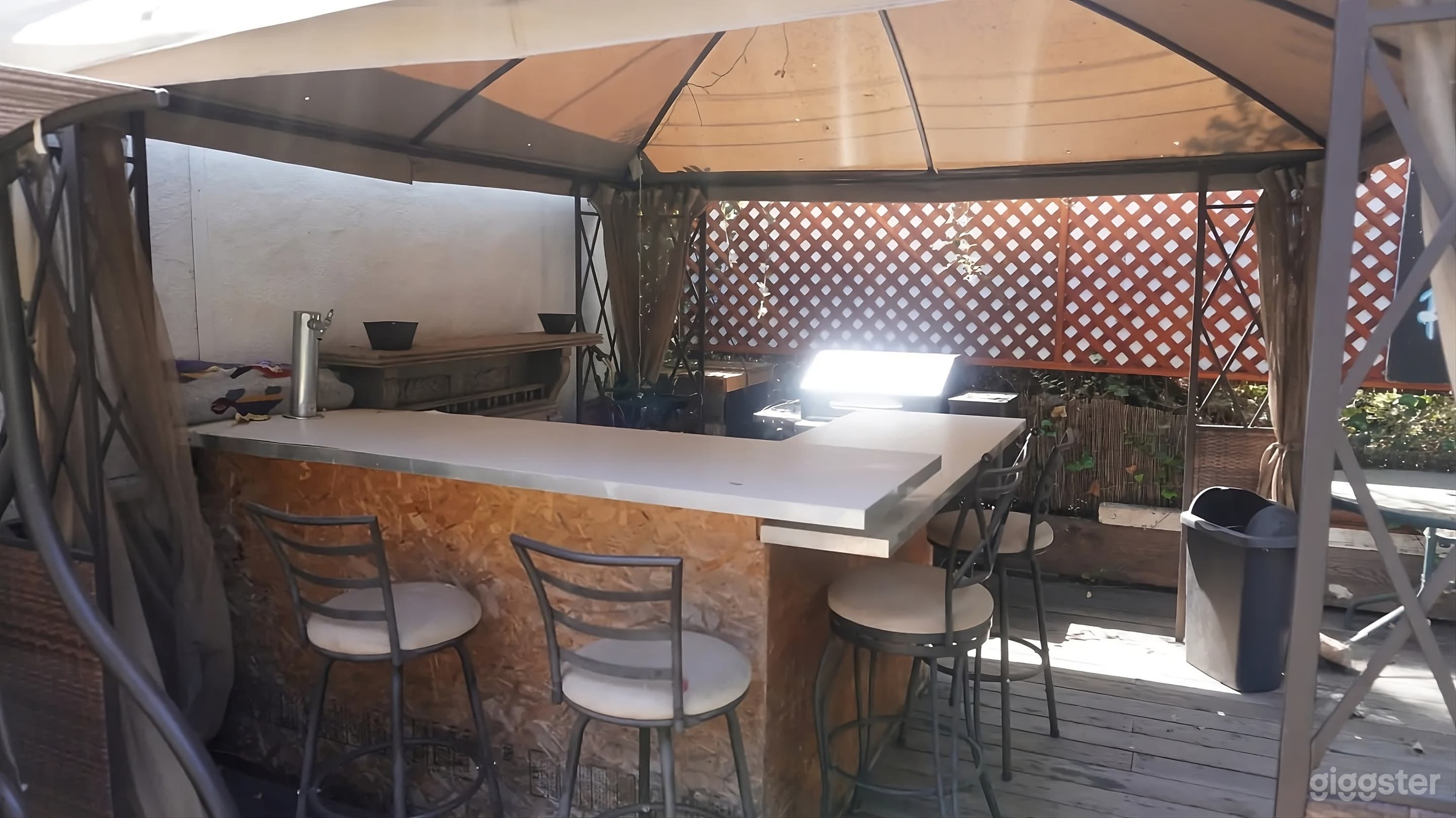 Private Backyard Lounge with Bar Photo 4