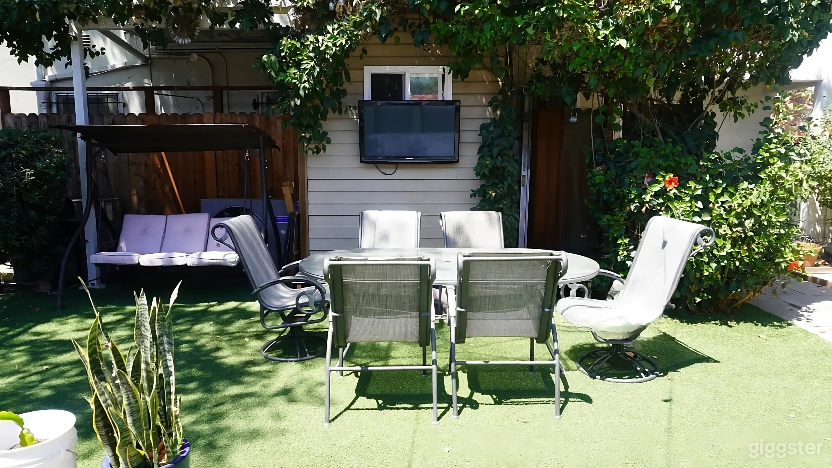 Private Backyard Lounge with Bar Photo 1