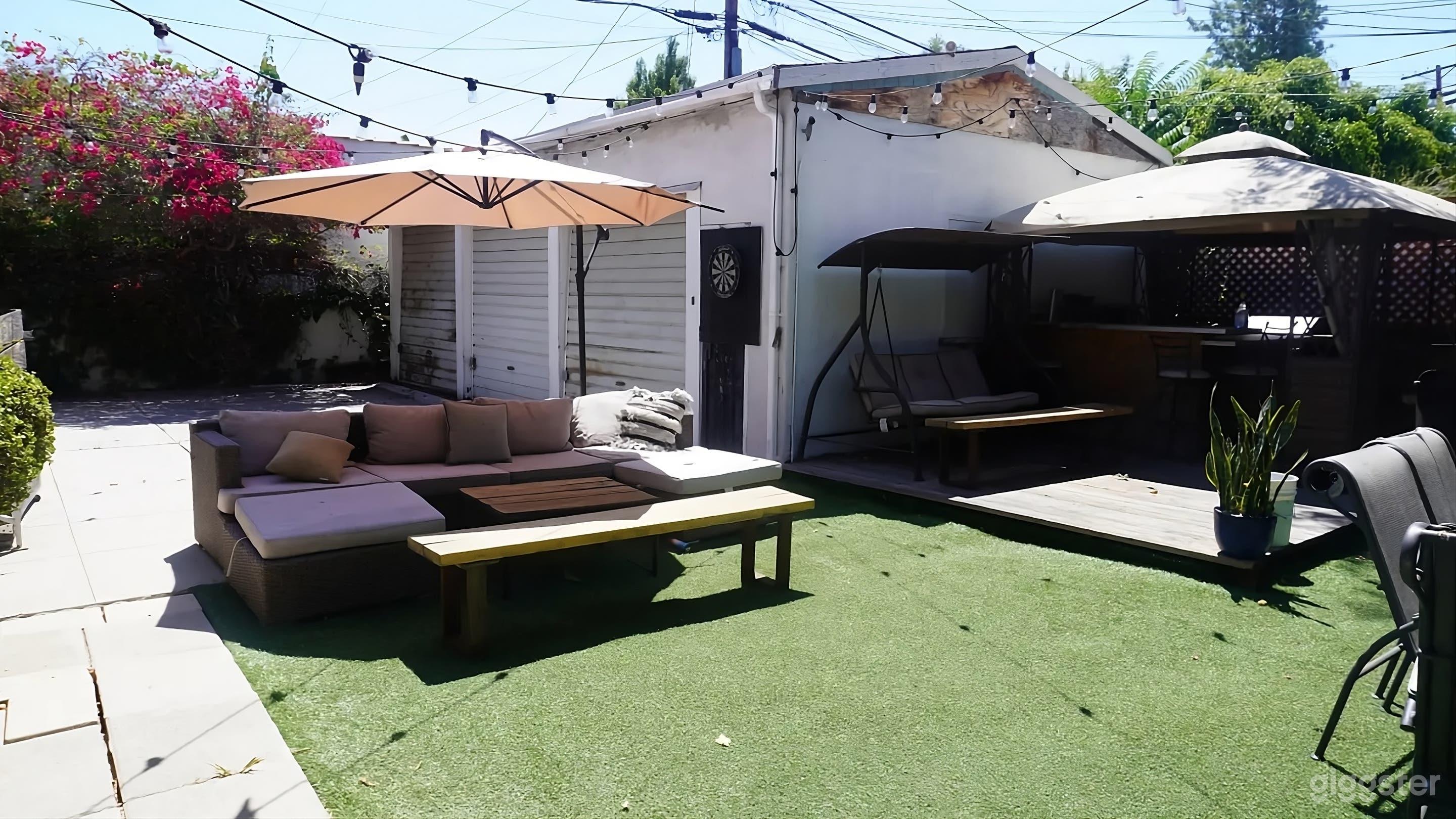 Private Backyard Lounge with Bar Photo 2