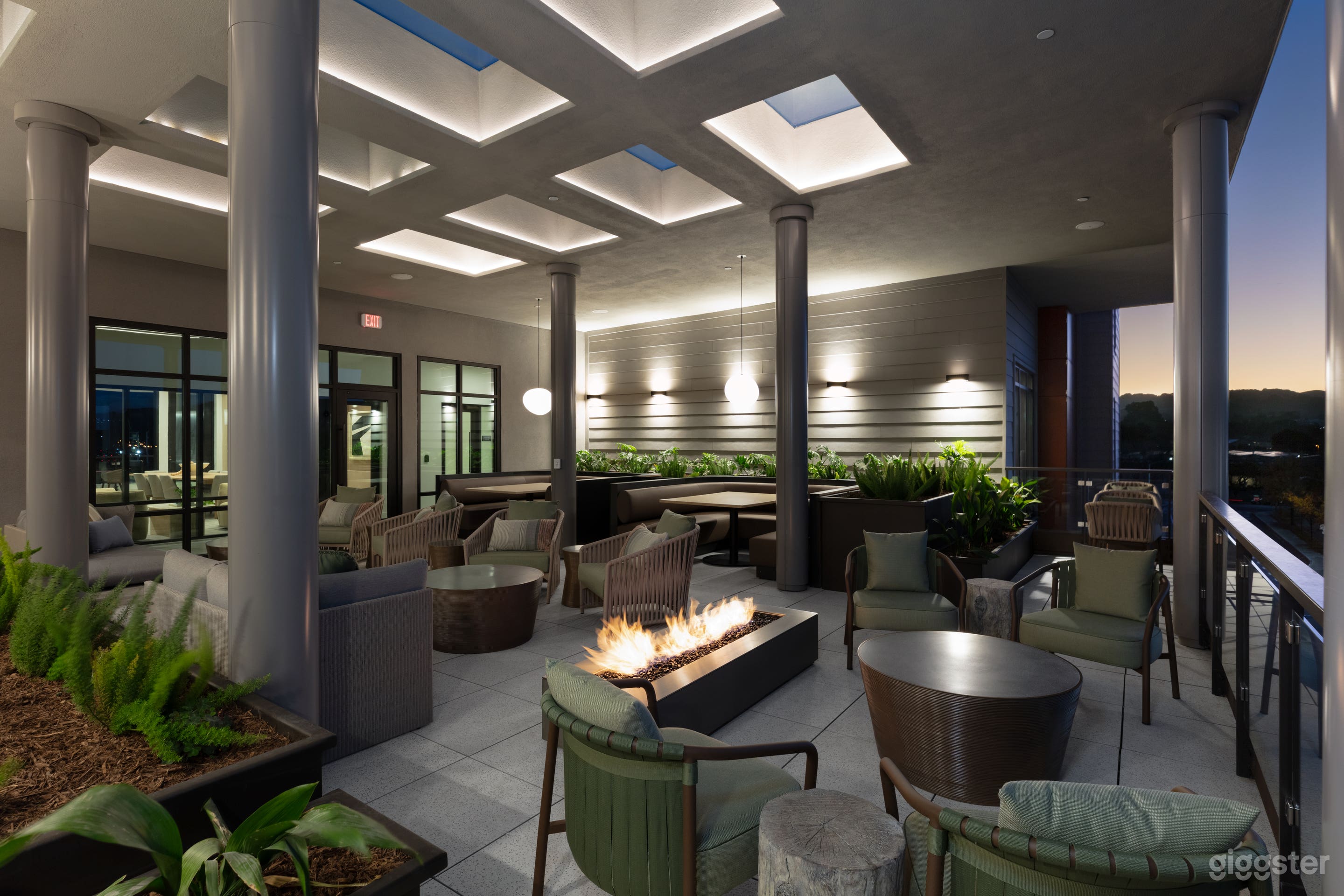 5th Floor Sky Deck with Fireplace & Scenic Hill Views Photo 3