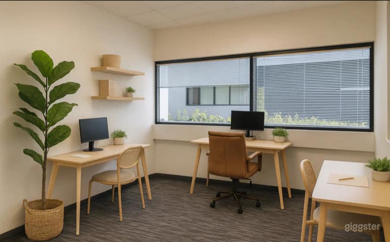  Airy Coastal Workspace in Carlsbad with Warm Natural Light 