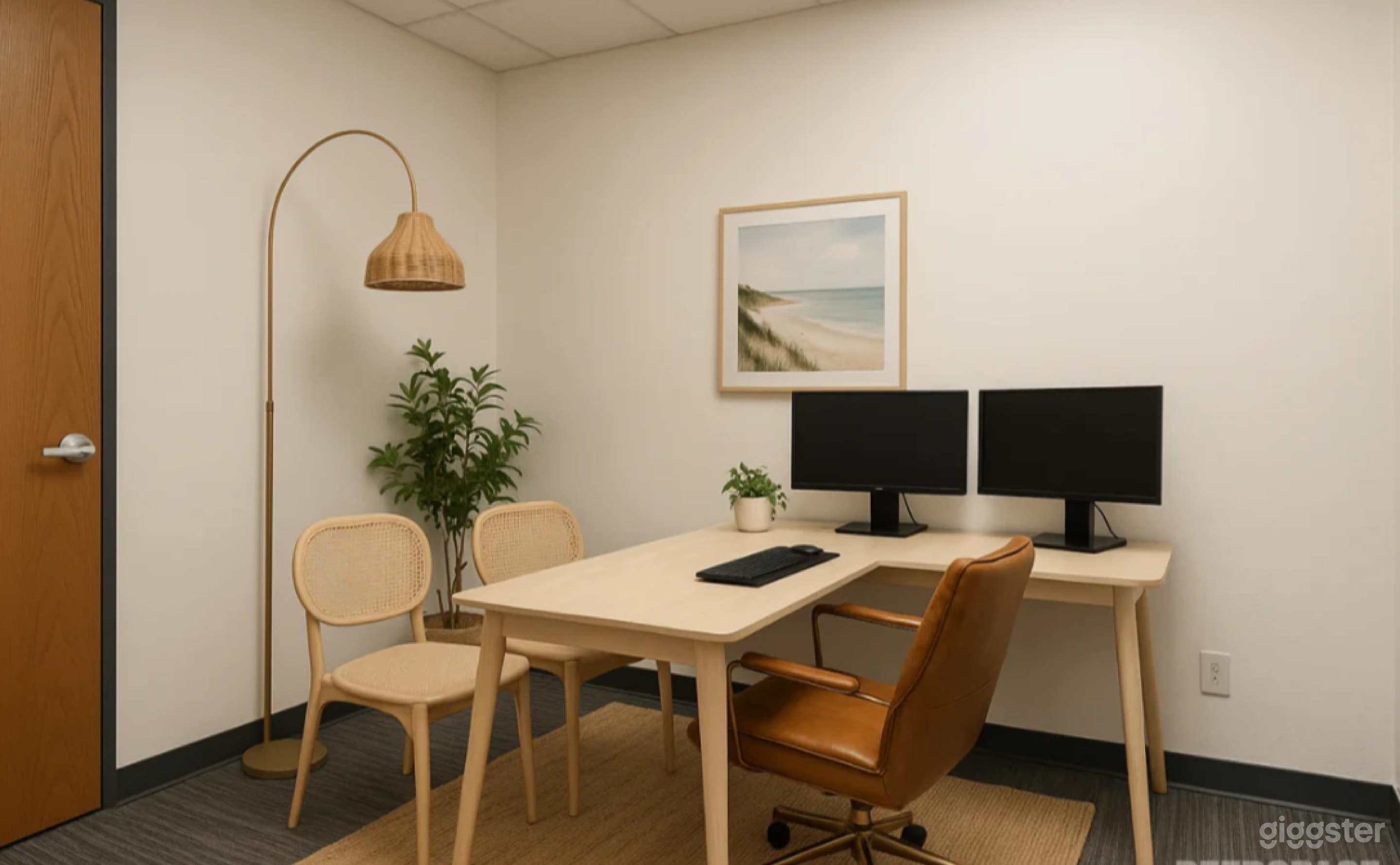 Airy Coastal Workspace in Carlsbad with Warm Natural Light Photo 3