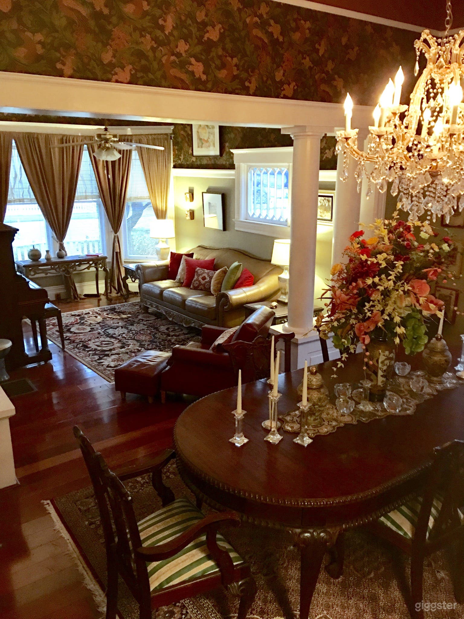 View of parlor from dining room.