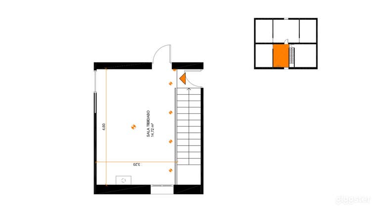  Pequeña sala cómoda para reuniones más íntimas. 